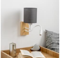 Brilagi Lampă LED de perete Brilagi NUBILA WOOD 1xE27/25W/230V + LED/3W stejar/antracit (BG1565G)