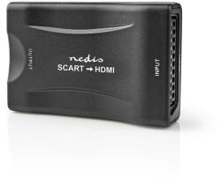 Nedis videó konverter VCON3463BK, SCART bemenet, HDMI kimenet 1080p (VCON3463BK)