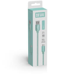 ColorWay Kábel, USB Type-C 1m 2.1A menta (CW-CBUC003-MT) (CW-CBUC003-MT)