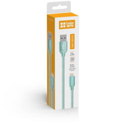ColorWay Kábel, USB Apple Lightning 2m 2.4A mint (CW-CBUL007-MT) (CW-CBUL007-MT)