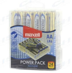 Maxell Alkálielem Power Pack LR-6 AA 24db-os visszazárható átlátszó műanyag dobozban (790269.04.CN) - mulan