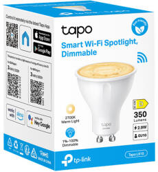 TP-Link LED Izzó Wi-Fi-s GU10, Spotlight, TAPO L610 (TAPO L610) - mulan