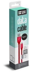ColorWay Kábel USB - Type-C 2, 1 A, 1 m, piros (CW-CBUC003-RD) (CW-CBUC003-RD)