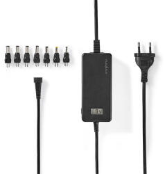 Nedis ACPA105 univerzális hálózati adapter, 5V-24V, 36W, 1, 8m, 7 cserélhető adapter fej, túlfeszültség védelem (ACPA105)