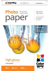 COLORWAY Fotópapír, magasfényű (high glossy), 180 g/m2, A3+, 20 lap (PG180020A3+) - mulan