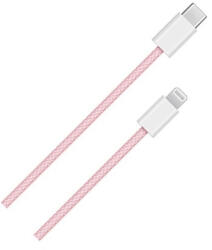 BlackBird Adatkábel USB-C to Lightning 1m, Rózsaszín (Szőtt Anyag) (BH1589)