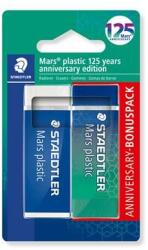 STAEDTLER Radír, STAEDTLER "Mars® Plastic 526 , 125 years", kék-zöld (2 db) (TS52650MABK1)