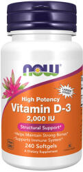 NOW Vitamin D3 2000 IU 240 comprimate