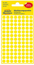 Avery-Zweckform Etichete Avery Zweckform 8mm, galbene, 104 etichete, marcare, pachet de 4, 3013, pentru descriere manuală