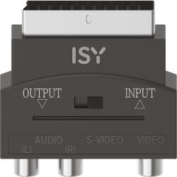 ISY IHD-9043 AV adapter SCART-3RCA-SVHS, fekete (IHD-9043)
