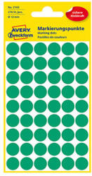 Avery Zweckform címkék 12mm, zöld, 54 címke, filctoll, 5 darabos csomag, 3143, kézíráshoz