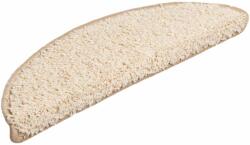 vidaXL 30 db krémszínű lépcsőszőnyeg 56x17x3 cm 3365803 (3365803)