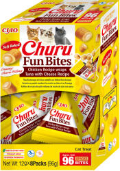  Inaba Ciao Churu Fun Bites - Tonhalas, sajtos töltött wrap falatok 96 g