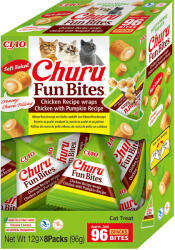 Inaba Ciao Churu Fun Bites - Csirkés, sütőtökös töltött wrap falatok 96 g