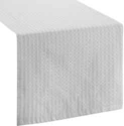 Eurofirany Karácsonyi asztali futó kockás jacquard anyagból ezüst szállal Ezüst 40x180 cm (HS419761)