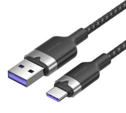 Vention USB-kábel USB Type-C-hez, VENTION, 6A, nylon, max. 100 W, fekete, 2 m (INN-074167)