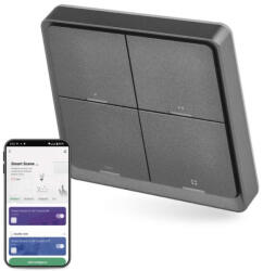 EMOS H5016 Gosmart hordozható 4 funkciós szcenárió kapcsoló, Wi-Fi, fekete (IP-2004ZB)