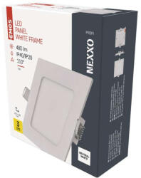 EMOS ZD2125 NEXXO LED süllyesztett lámpatest, négyszög, 12cm, 7/40W, 480 lm, IP20, természetes fehér