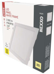 EMOS ZD2154 NEXXO LED süllyesztett lámpatest, négyszög, 30cm, 24/125W, 2000 lm, IP20, meleg fehér