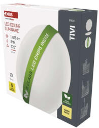 EMOS ZM3418 TIVI LED mennyezeti lámpa, 38 cm, 12, 5/130 W, 1875 lm, IP44, melegfehér