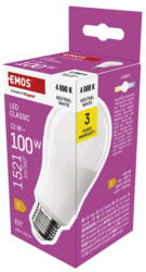 EMOS ZQ5E63 Classic, E27, A60, 13W/100W, 1521lumen, természetes fehér, LED izzó