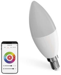 EMOS ZQZ322R GoSmart LED gyerty izzó, E14, 4, 8/40Watt, 470lumen, RGB, dimmerelhető, Zigbee
