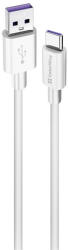 ColorWay Kábel, USB Type-C CW-CBUC019-WH, gyors töltés, 5, 0A 1M fehér (CW-CBUC019-WH)