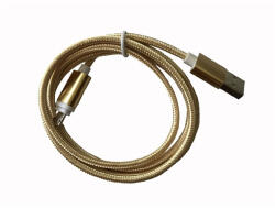 BlackBird Type-C USB Adatkábel 1m, Arany 2A (Extra erős anyagból) (BH202 GOLD)