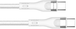 ColorWay Kábel Type-C CW-CBPDCC065-WT, fonott nylon, PD 240W, 5, 0A 1M fehér (CW-CBPDCC065-WT)