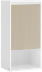 VASAGLE Fürdőszobai Szekrény, 40*30*80 cm, MDF Anyagból, Fehér-Natúr (BBK742N01)