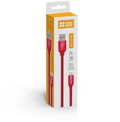 ColorWay Kábel, USB Apple Lightning 2m 2.4A red (CW-CBUL007-RD) (CW-CBUL007-RD)