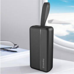 ColorWay USB töltő adapter, Power Bank 30 000 mAh, nagy teljesítményű 2 (USB QC3.0 + USB-C tápellátás 22, 5 W) Fekete (CW-PB300LPC2BK-PD) - mulan