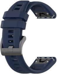 Techsuit - 26 mm-es QuickFit óraszíj (W060) - Garmin Fenix 3/3 HR/5X/5X Plus/6X/6X Pro/7X/7X Pro Solar - Sötétkék