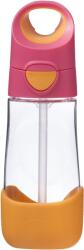 b.box Kulacs szívószállal 450 ml - rózsaszín/narancsszín