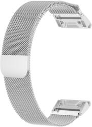 Techsuit - QuickFit 22 mm-es óraszíj (W009) - Garmin Fenix 5/5 Plus 6/6 Pro/7/Forerunner 935/945/955/Approach S60/S62 - Ezüst