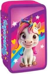 S-Cool Penar neechipat cu 3 fermoare S-COOL SC2936, Motiv unicorn (SC2936) Penar
