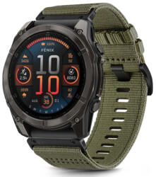 Techsuit - Watchband QuickFit 26mm (W070) - Garmin Fenix 3/3 HR/5X/5X Plus/6X/6X Pro/7X/7X Pro Solar - Terepmintás Zöld