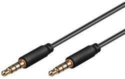 PremiumCord 4 pólusú jack M 3.5 to jack M 3.5, 0.5m (kjack4mm05)