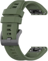 Techsuit - Gyorscsatlakozós óraszíj 26mm (W060) - Garmin Fenix 3/3 HR/5X/5X Plus/6X/6X Pro/7X/7X Pro Solar - Sötétzöld