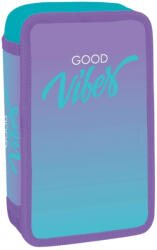 S-Cool Penar echipat cu 2 fermoare, 29 piese S-COOL SC2915, Motiv good vibes (SC2915) Penar