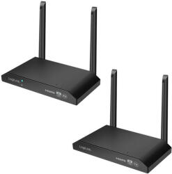 Logilink HDMI átviteli készlet, KVM, vezeték nélküli, 150m, 1-4, 4K@60Hz