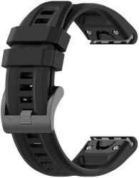 Techsuit - QuickFit 22mm óraszíj (W060) - Garmin Fenix 5/5 Plus 6/6 Pro/7/Forerunner 935/945/955/Approach S60/S62 - Fekete