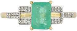  9 Karátos Arany Gyűrű Brazil Smaragddal és Fehér Topázzal, PCY11153/57