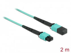 Delock Optikai szálkábel MPO anya - MPO anya12 szál, poláris A, multi módú OM4, 50/125 m, 2 m hossz (DL-86956)
