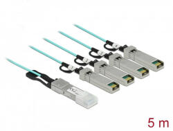 Delock Aktív optikai kábel QSFP+ & gt; 4 x SFP+ 5 m (DL-84069)