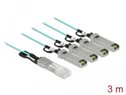 Delock Aktív optikai kábel QSFP+ & gt; 4 x SFP+ 3 m (DL-84058)