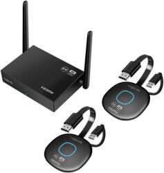 LogiLink HDMI BYOD videokonferencia készlet, vezeték nélküli, 50m, 30to1, Multicast, 4K@60Hz (HDW0112)