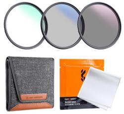 K and F Concept K&F Concept Professzionális szűrő szett + szűrőtartó tok (UV+CPL+ND4) 49mm (KF-1937V1) - bluechip