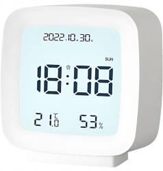 Verk Group Ébresztőóra dátummal és hőmérséklettel szundi funkcióval lcd nedvesség a levegőben (27441_B)