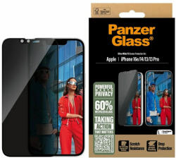 Panzer ultraszéles illeszkedésű betekintést gátló üveg iPhone 16e / 14 / 13 / 13 Pro készülékhez (174864)